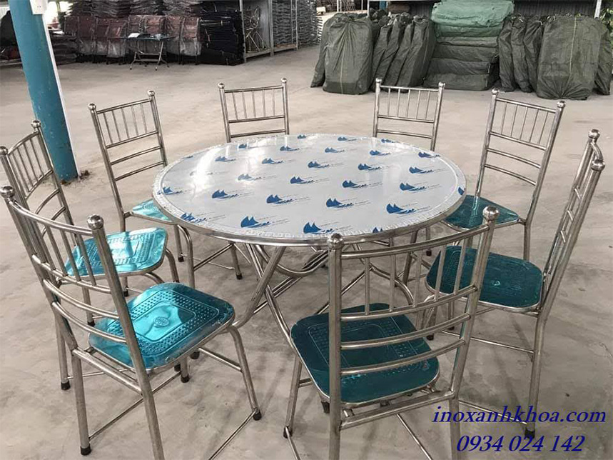 BÀN GHẾ INOX ANH KHOA