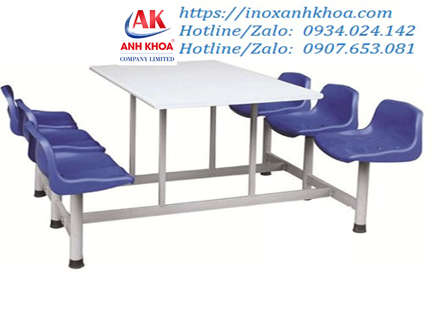 Bàn ăn công nghiệp mặt bàn nhựa composite
