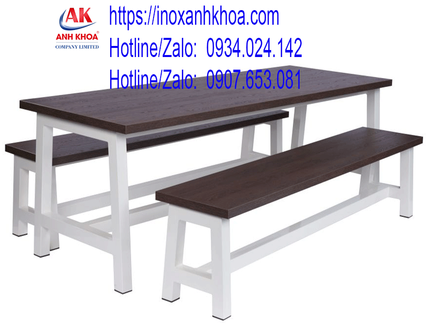 Băng ghế inox dài 