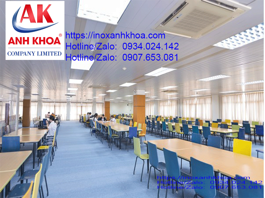 Bàn ăn công nghiệp mặt bàn nhựa composite