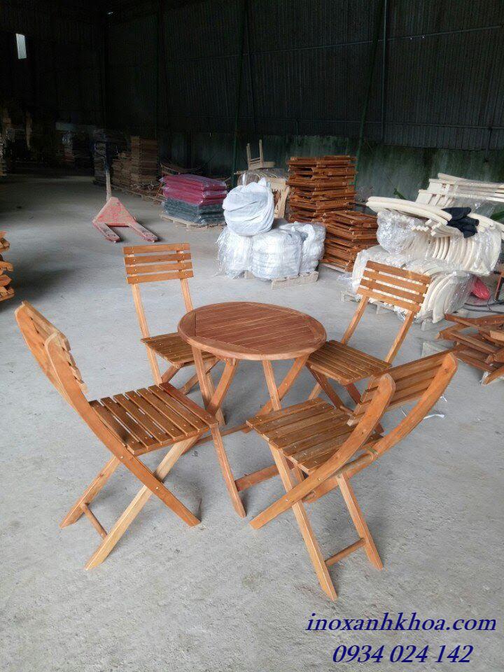 Sản xuất bàn ghế gỗ xếp cà phê, bàn gỗ lục giác, bàn gỗ vuông