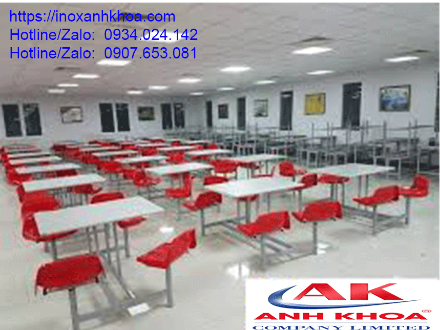 Bàn ăn công nghiệp mặt bàn nhựa composite