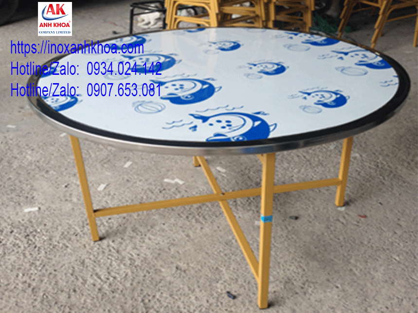 BÀN TRÒN INOX ANH KHOA