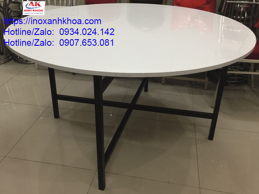 BÀN TRÒN INOX ANH KHOA