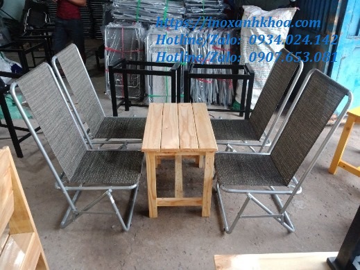 ĐỊA CHỈ SẢN XUẤT SỈ GHẾ XẾP LƯỚI INOX CÀ PHÊ