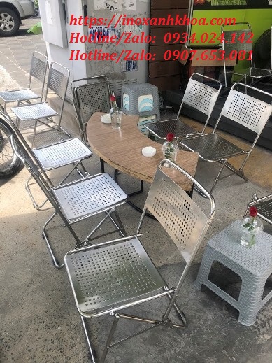 ĐỊA CHỈ SẢN XUẤT SỈ GHẾ XẾP LƯỚI INOX CÀ PHÊ