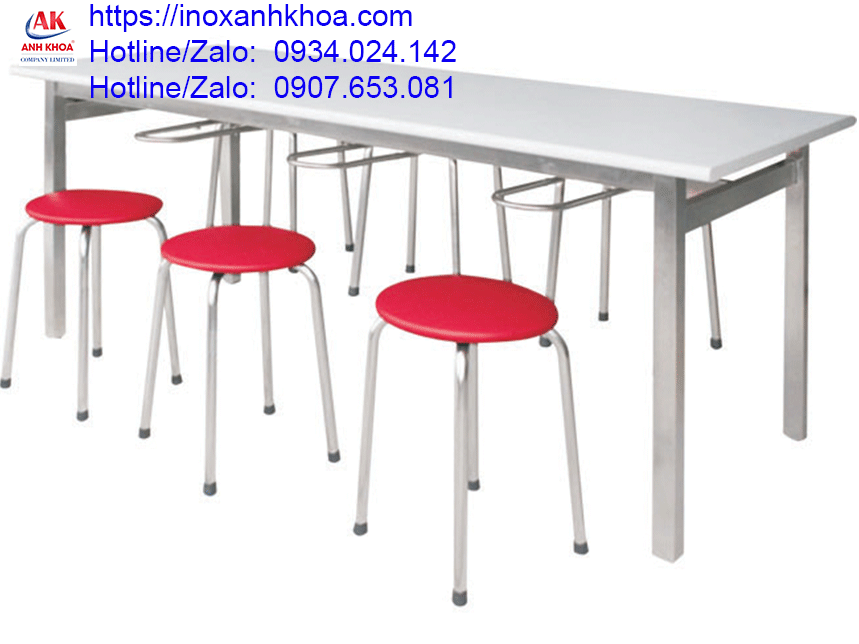 Bàn ăn công nghiệp mặt bàn nhựa composite