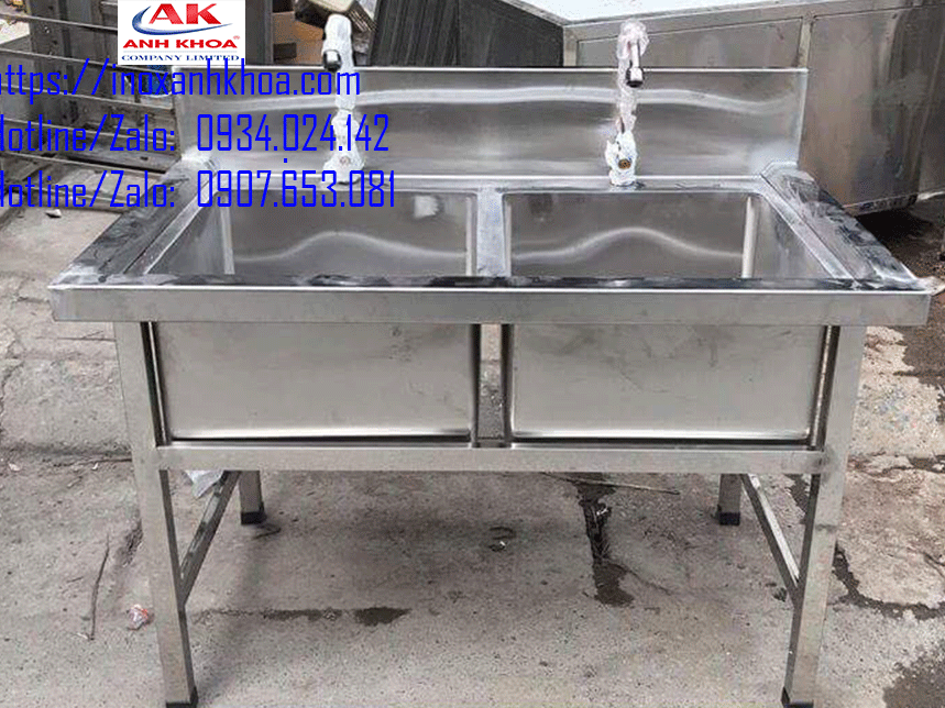 CHẬU RỬA ĐÔI INOX 304