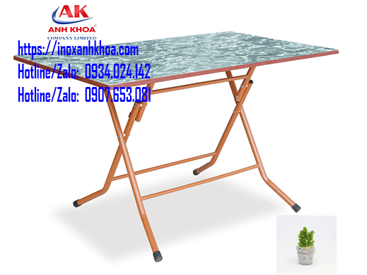 BÀN INOX CHỮ NHẬT MẶT BÀN NHỰA COMPOSITE