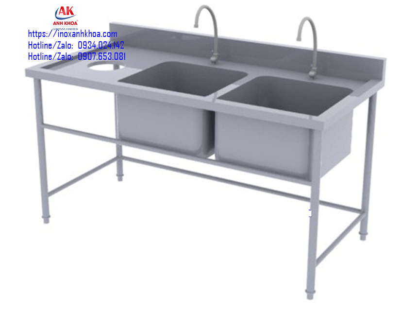 CHẬU RỬA ĐÔI INOX 304