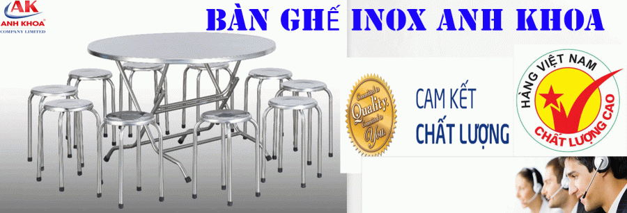 Bộ Bàn Ghế Inox Tròn 304 Giá Rẻ