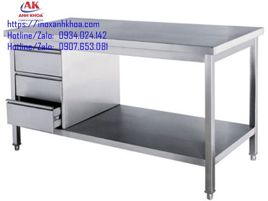 Bàn Inox Hai Tầng Inox 304