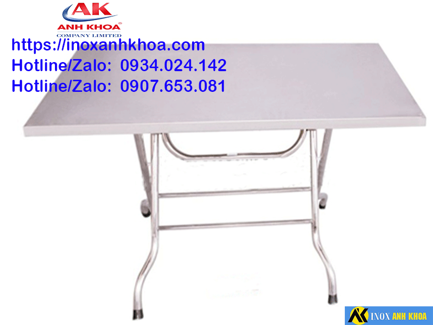 Bộ Bàn Xếp Inox Chữ Nhật 