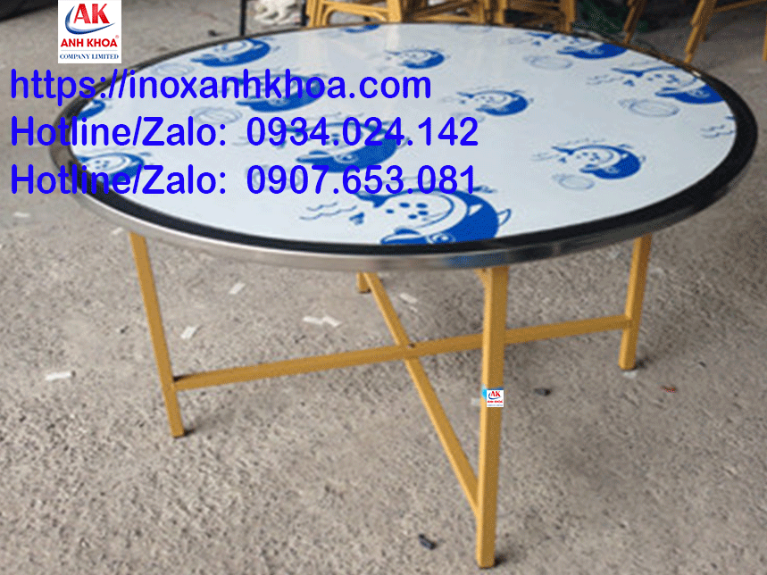 BỘ BÀN TRÒN INOX XẾP
