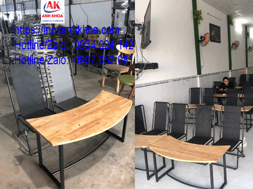 Ghế xếp Lưới Inox Cà Phê