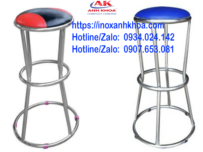 Ghế Inox Cao Mặt Nệm 