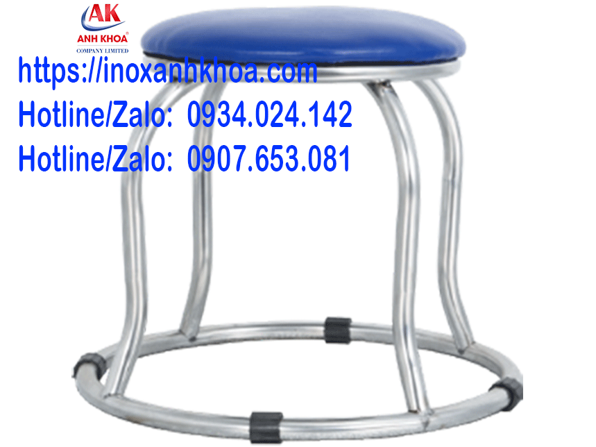 Ghế Đôn Nệm Inox Lùn