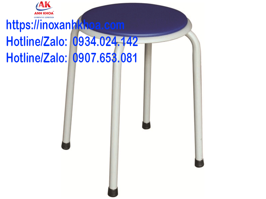 Ghế Đôn Khung Sắt Sơn Cao Cấp 