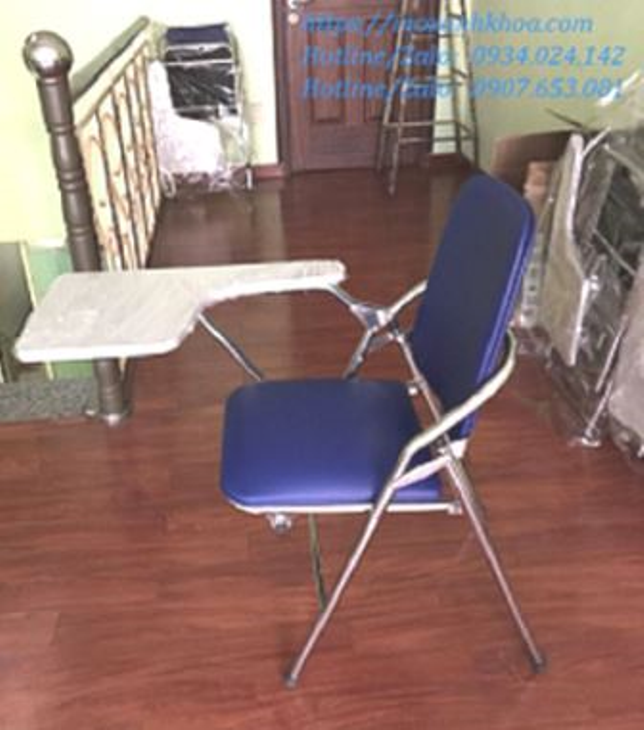 Ghế Gấp Inox Có Bàn Viết