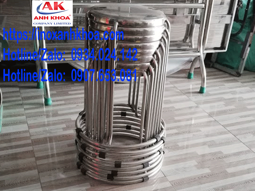 Ghế Inox Hàn Mặt Phi 16 mm