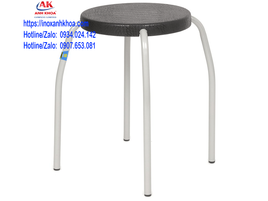 Ghế Đôn Mặt Nhựa Khung Sắt