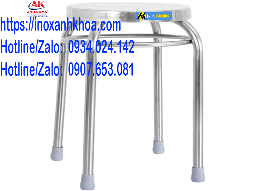 Ghế Inox Có Kiềng Tròn