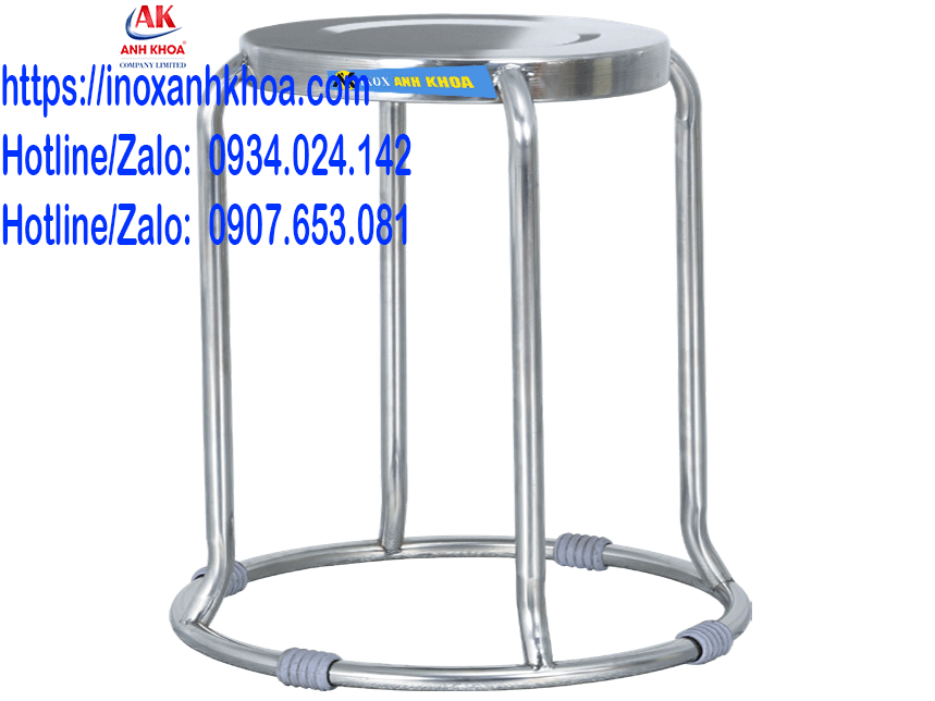 Ghế Đẩu Inox Dày 1Ly 