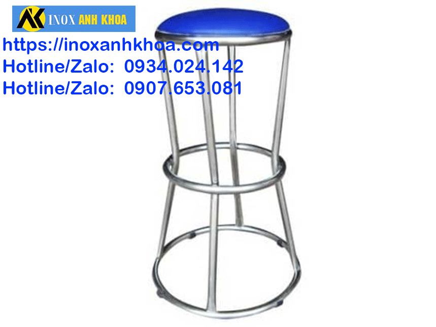 Ghế Inox Cao Mặt Nệm 