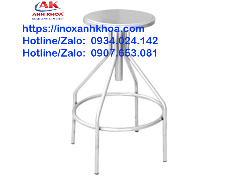 Ghế Xoay inox Tròn