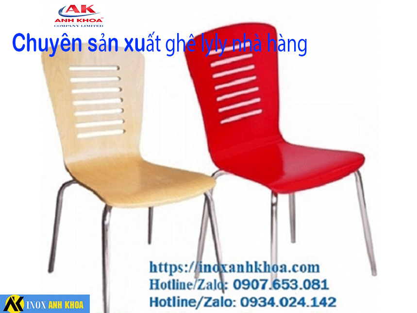 Ghế Tựa Inox Mặt Gỗ