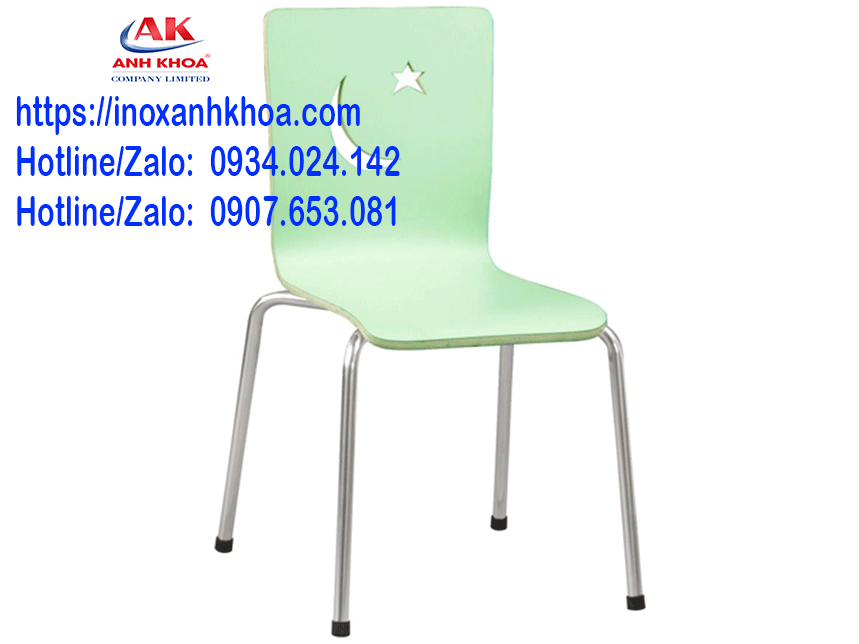 Ghế Tựa Inox Mặt Gỗ