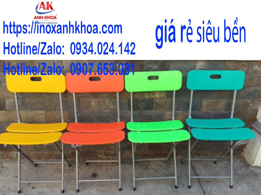 Ghế Xếp Ba Lá Nhựa 