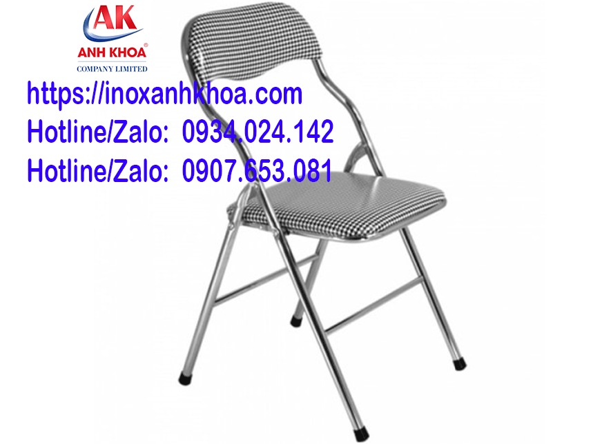 Ghế Xếp Thái Inox Lưng Nhỏ