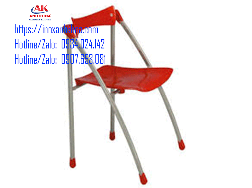 Ghế Gấp Inox Mặt Nhựa