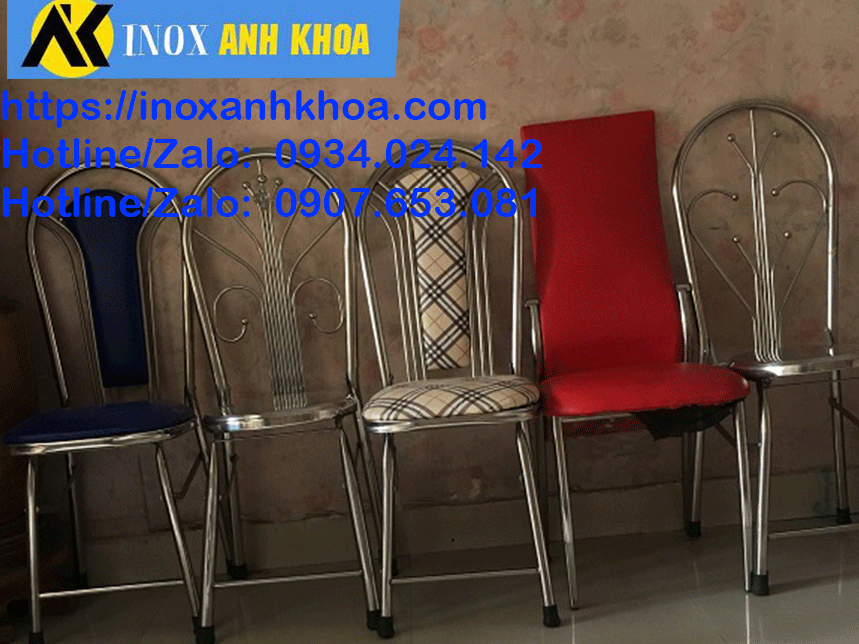 Ghế Xếp Inox Bọc Nệm Ống Phi 25 mm
