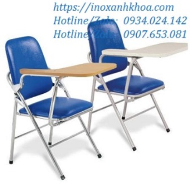 Ghế Gấp Inox Có Bàn Viết