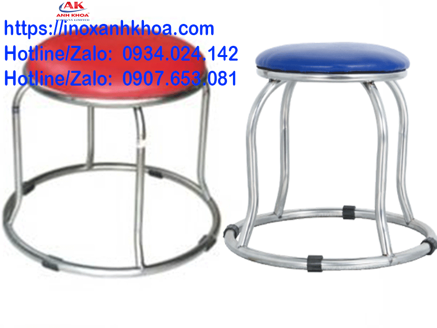 Ghế Đôn Nệm Inox Lùn