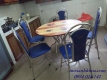 Bàn inox tròn mặt nhựa composite