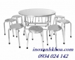 Bộ Bàn Xếp Inox Chữ Nhật 