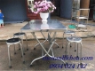 BÀN GHẾ INOX VUÔNG