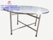 Bàn inox tròn chân rời đường kính 1.2m (1M2)