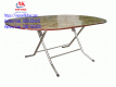 Bàn inox tròn mặt nhựa composite