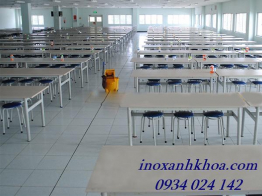 BÀN GHẾ INOX CĂN TIN