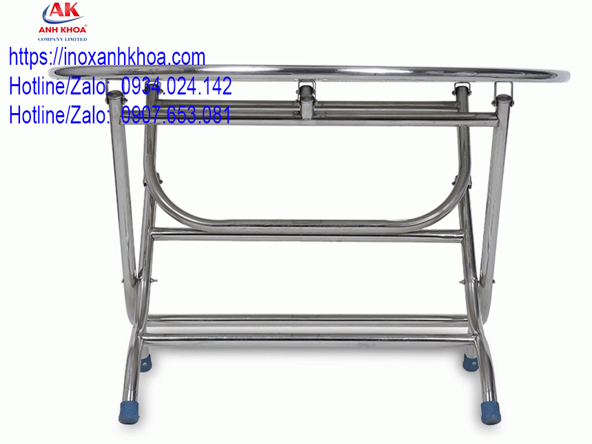 BÀN INOX TRÒN 6U ĐƯỜNG KÍNH 1M2 (MÉT)