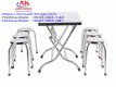 Bộ Bàn Xếp Inox Chữ Nhật 