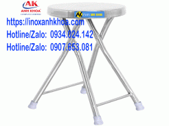 Ghế Xếp Inox Tròn Thương Hiệu Inox Anh Khoa