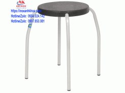 Ghế Đôn Mặt Nhựa Khung Sắt