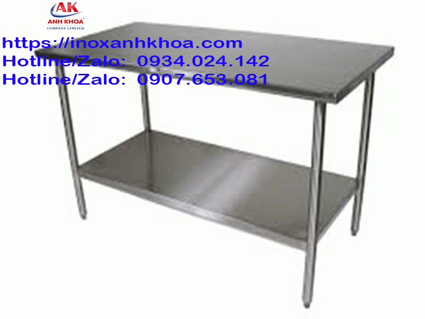 Bàn Inox Hai Tầng Inox 304