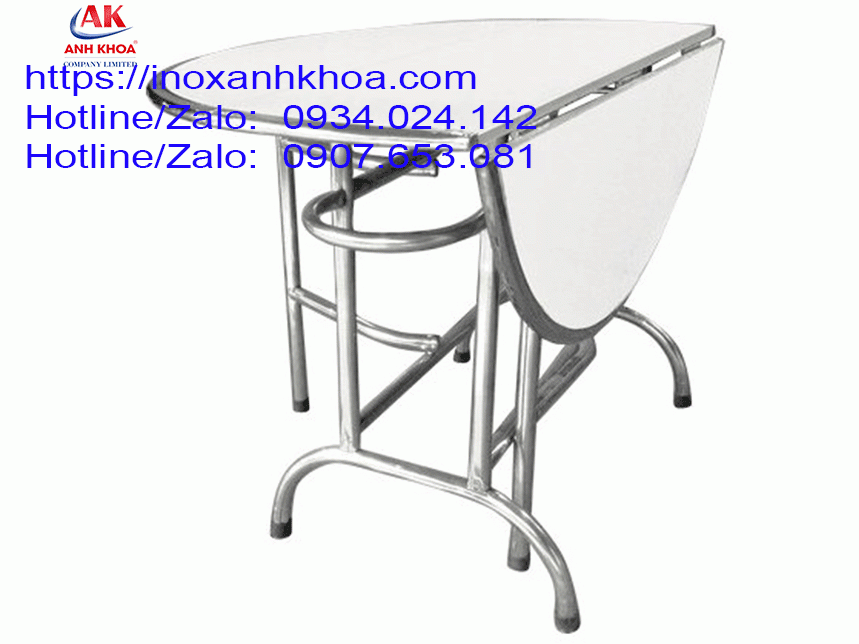 Bàn Xếp Ba Inox 