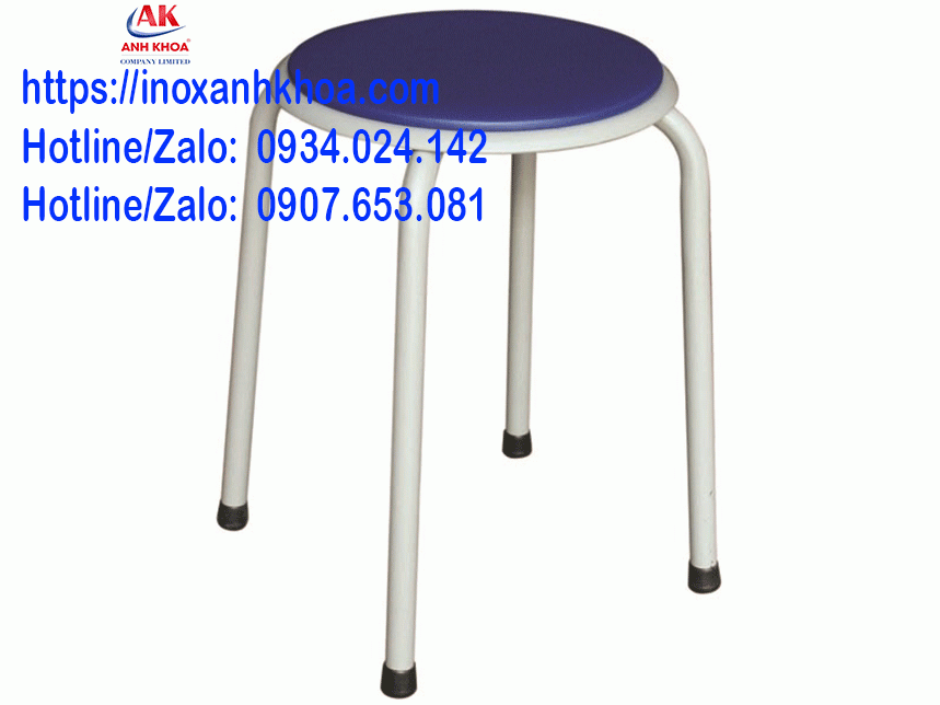 Ghế Đôn Khung Sắt Sơn Cao Cấp 